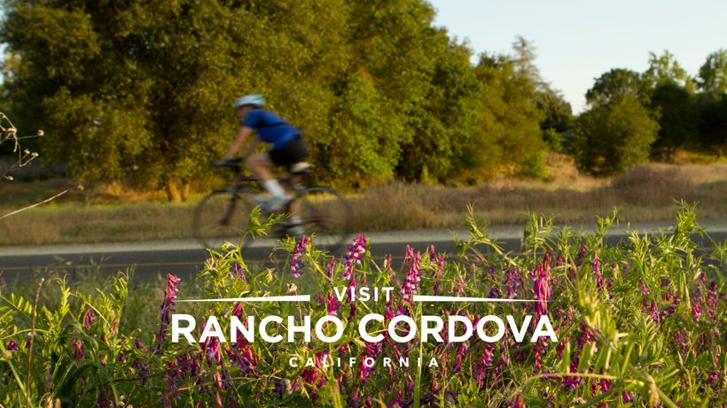 Cyclist on the American River Parkway in Rancho Cordova